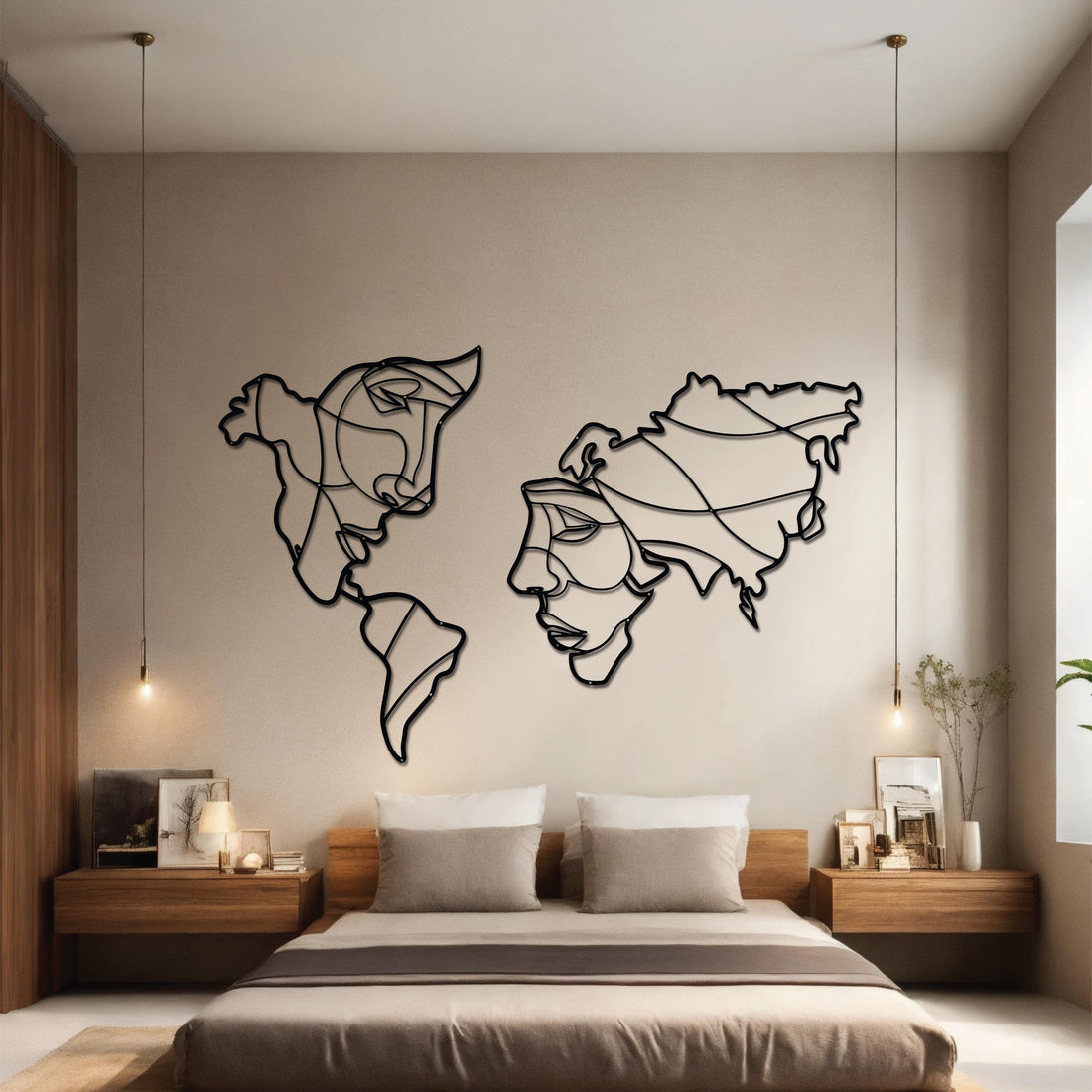 High-quality metal wall art featuring the "Echoes of Africa Metal Wall Art" crafted from durable steel with a sleek black powder-coated finish.