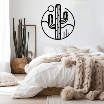 Dessert Cactus Metal Wall Art