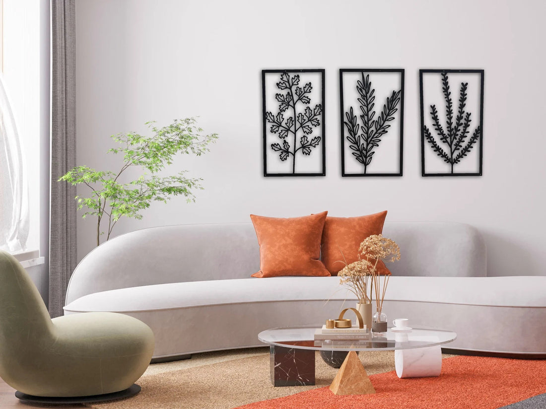 High-quality metal wall art featuring the "Flowers Framed Metal Wall Art" crafted from durable steel with a sleek black powder-coated finish.