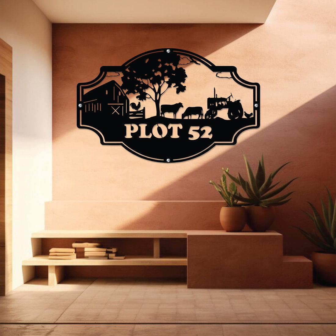 Farm Life Metal House Number