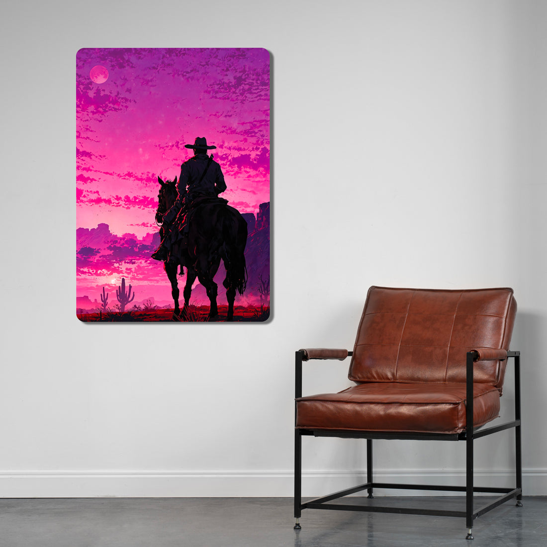 Sleek, high-definition wall art printed on durable 1.2mm mild steel. Available in sizes from A4 to A1.