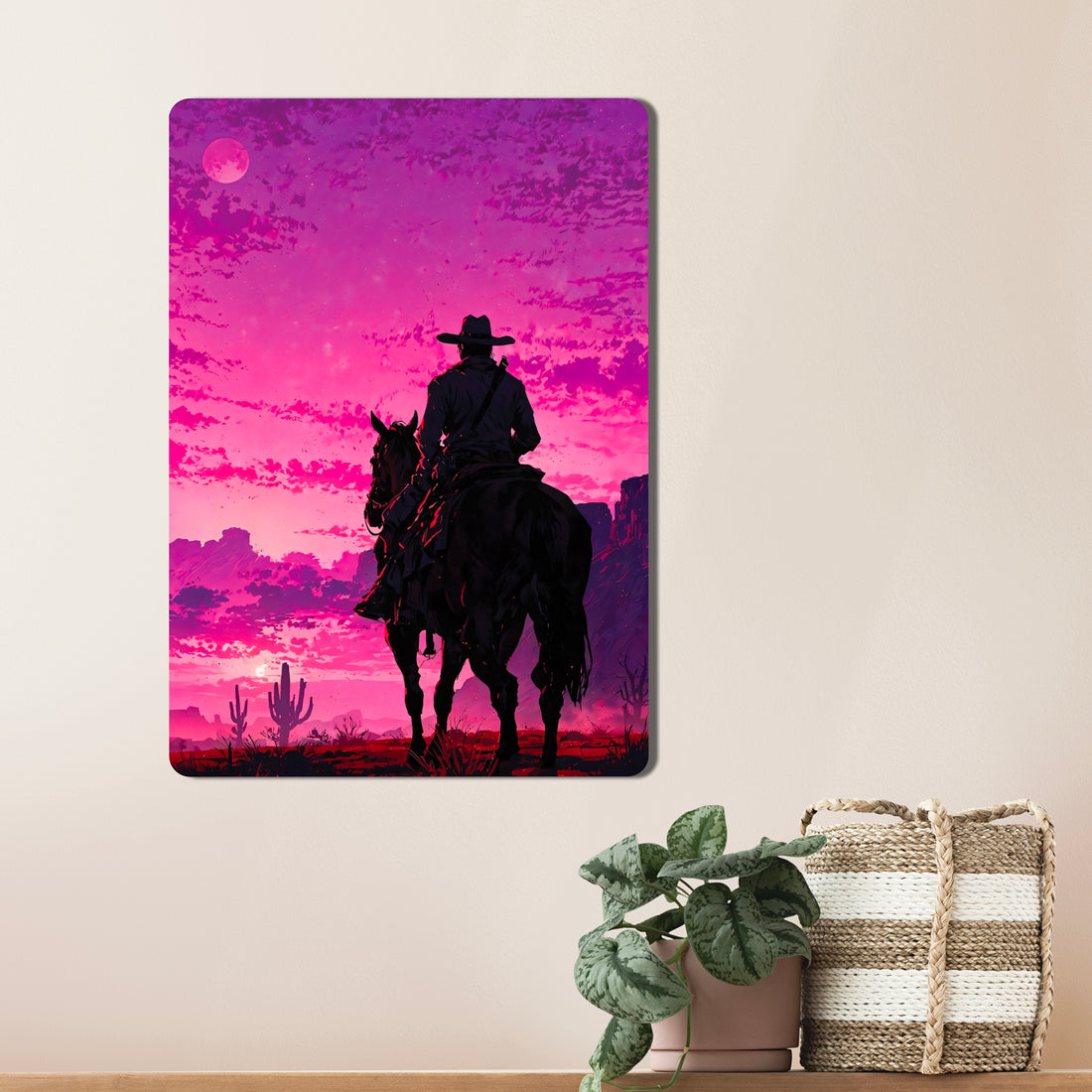 Sleek, high-definition wall art printed on durable 1.2mm mild steel. Available in sizes from A4 to A1.