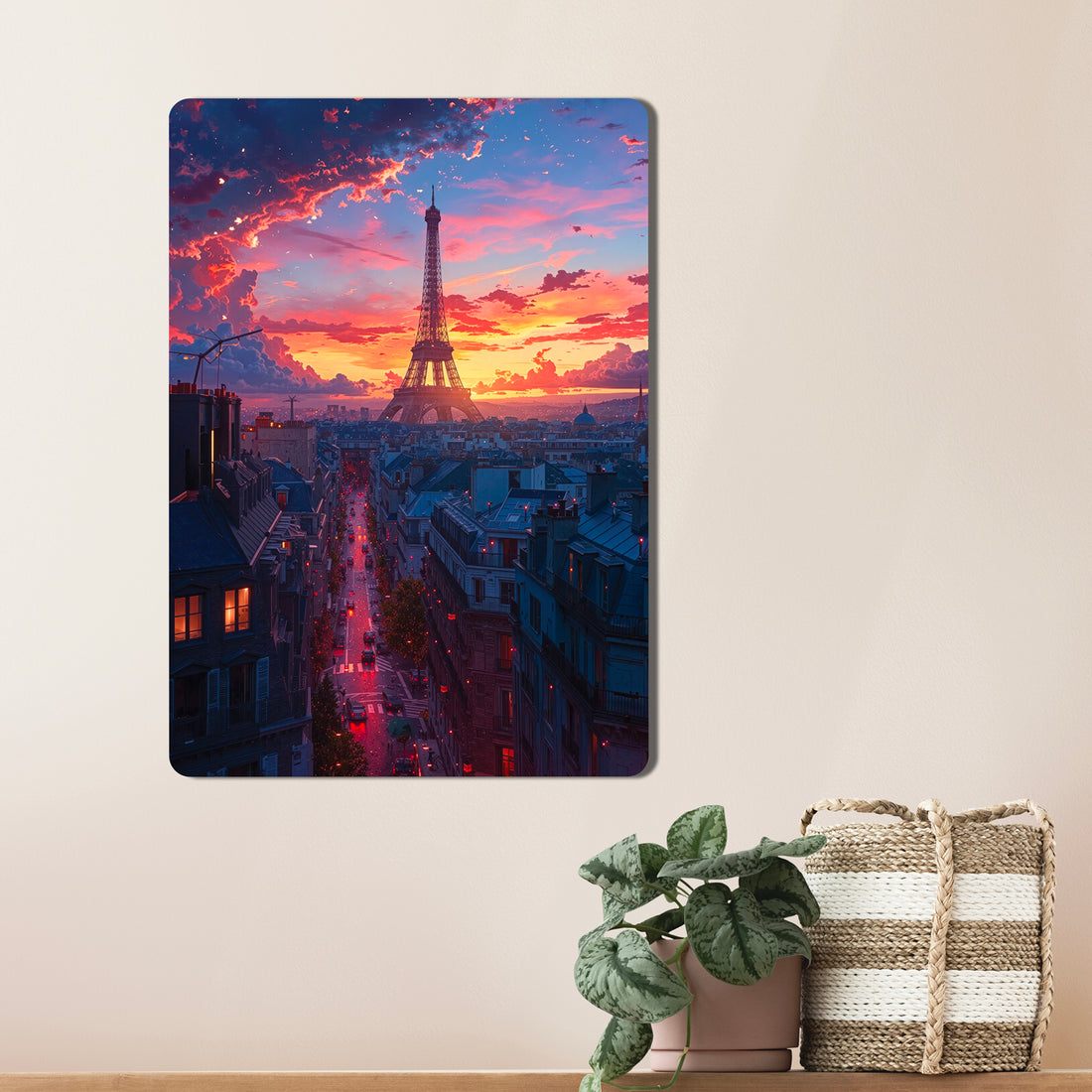 Sleek, high-definition wall art printed on durable 1.2mm mild steel. Available in sizes from A4 to A1.
