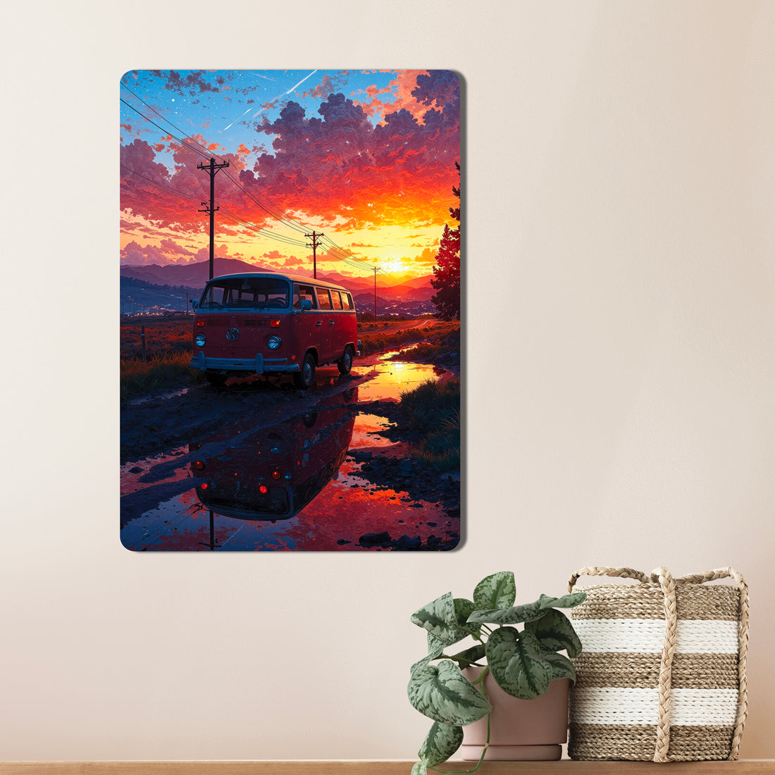 Sleek, high-definition wall art printed on durable 1.2mm mild steel. Available in sizes from A4 to A1.