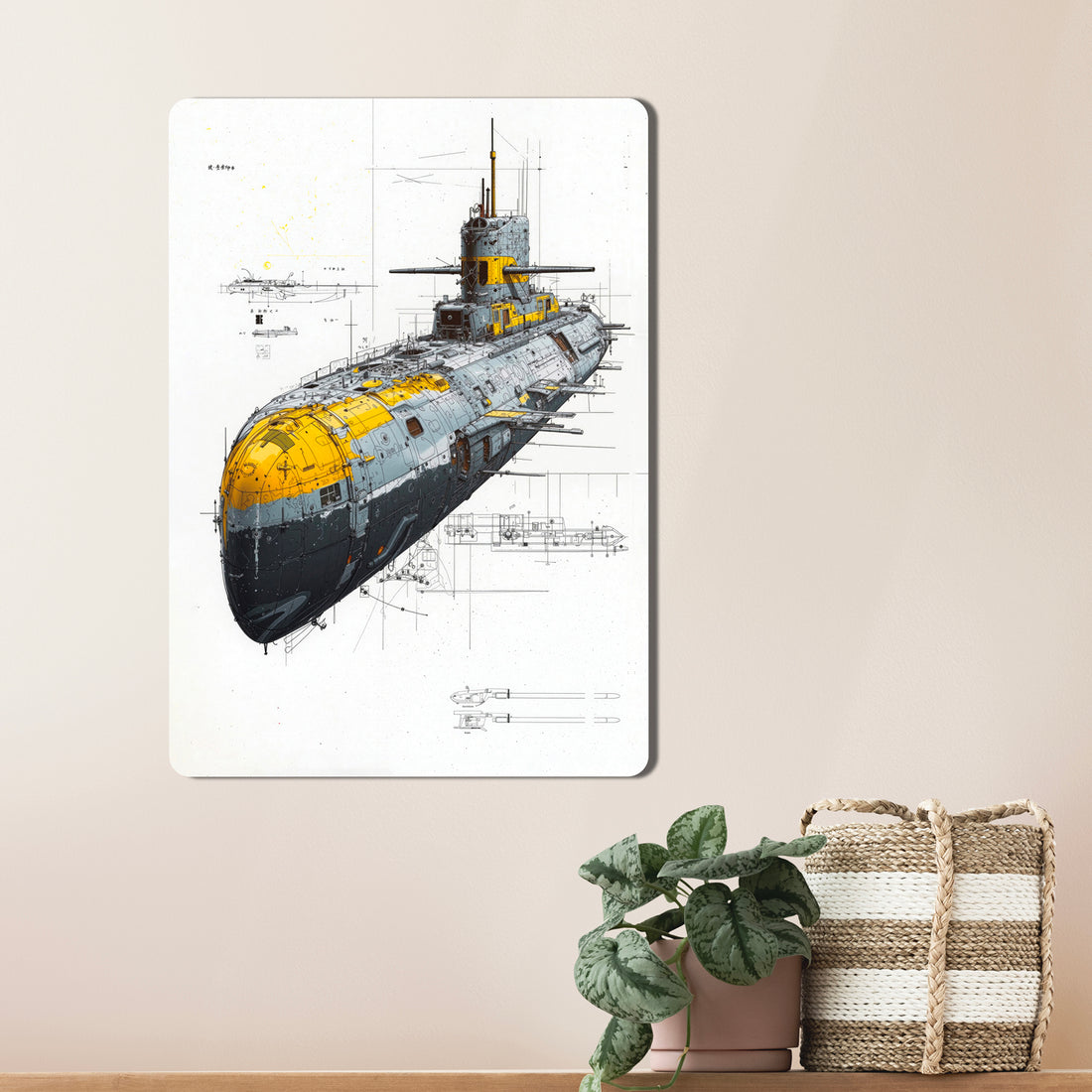 Sleek, high-definition wall art printed on durable 1.2mm mild steel. Available in sizes from A4 to A1.