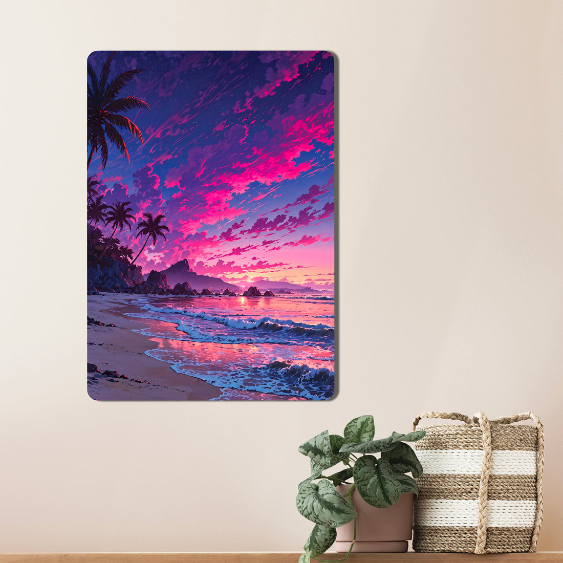 Sleek, high-definition wall art printed on durable 1.2mm mild steel. Available in sizes from A4 to A1.