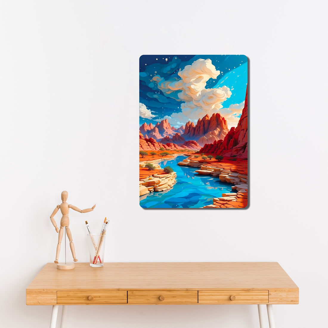 Sleek, high-definition wall art printed on durable 1.2mm mild steel. Available in sizes from A4 to A1.