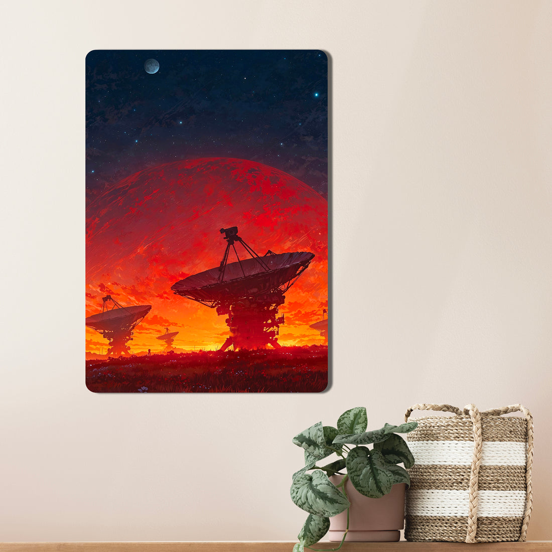 Sleek, high-definition wall art printed on durable 1.2mm mild steel. Available in sizes from A4 to A1.