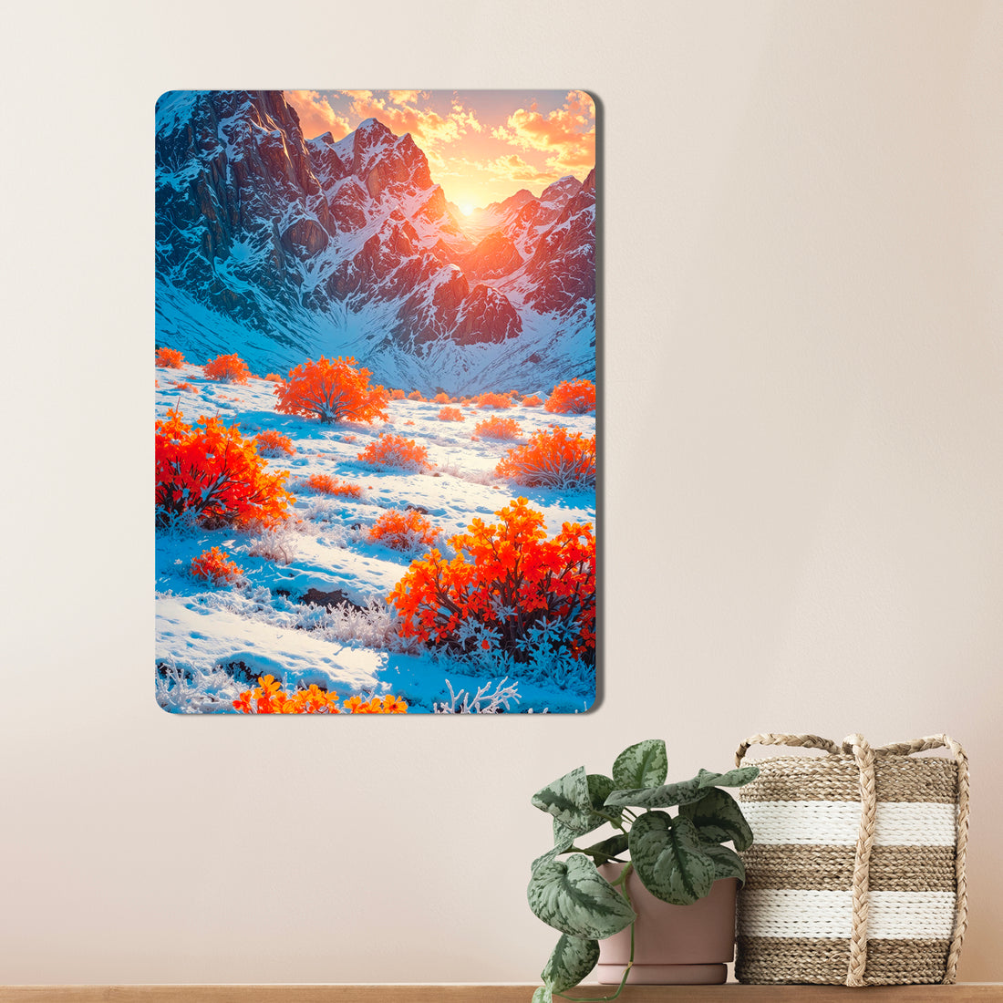 Sleek, high-definition wall art printed on durable 1.2mm mild steel. Available in sizes from A4 to A1.