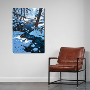 Snowy Creek Metal Art Poster