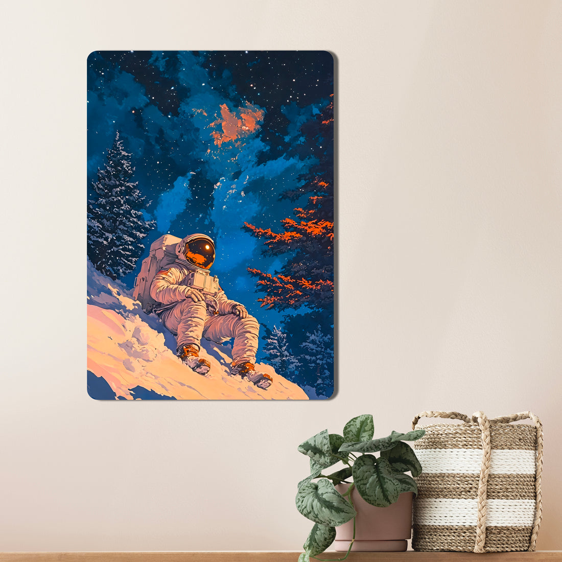 Sleek, high-definition wall art printed on durable 1.2mm mild steel. Available in sizes from A4 to A1.