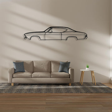 High-quality metal wall art featuring the "Shelby Mustang Metal Wall Art" crafted from durable steel with a sleek black powder-coated finish.