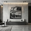 Tuner Stance Metal Wall Art - Interior Mockup