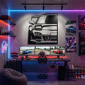 Tuner Stance Metal Wall Art - Interior Mockup