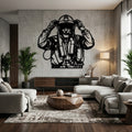 Fighter Pilot Metal Wall Art - Interior Mockup