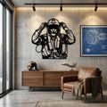 Fighter Pilot Metal Wall Art - Interior Mockup