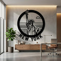 Statue of Liberty Metal Wall Art - Interior Mockup