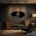 Smoky Grooves Metal Wall Art - Interior Mockup