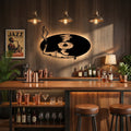 Smoky Grooves Metal Wall Art - Interior Mockup