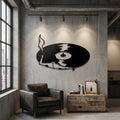 Smoky Grooves Metal Wall Art - Interior Mockup