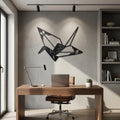 Origami Crane Metal Wall Art - Interior Mockup