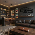 BMW Coupe Metal Wall Art - Interior Mockup