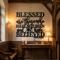 Blessed Belief John 20:29 Metal Wall Art - Interior Mockup