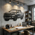 Hilux Outline Metal Wall Art - Interior Mockup