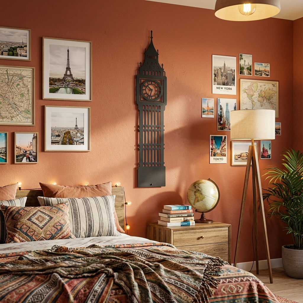 Big Ben Metal Wall Art - Interior Mockup