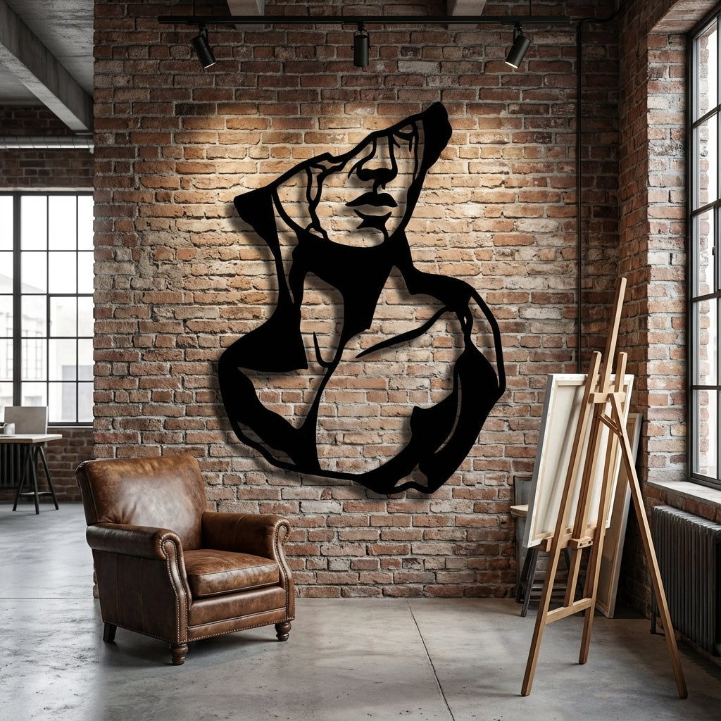 Partly Apollo Metal Wall Art - Interior Mockup