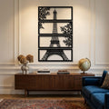 Eiffel Tower Panels Metal Wall Art - Interior Mockup