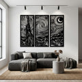 Starry Night Metal Wall Art - Interior Mockup