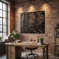 Starry Night Metal Wall Art - Interior Mockup