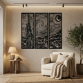 Starry Night Metal Wall Art - Interior Mockup