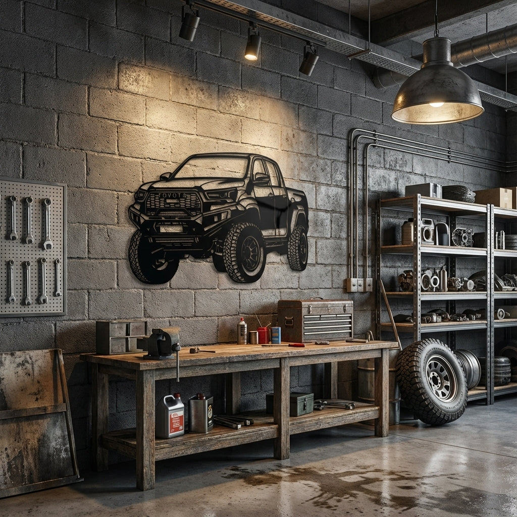 Off-road Hilux Metal Wall Art - Interior Mockup