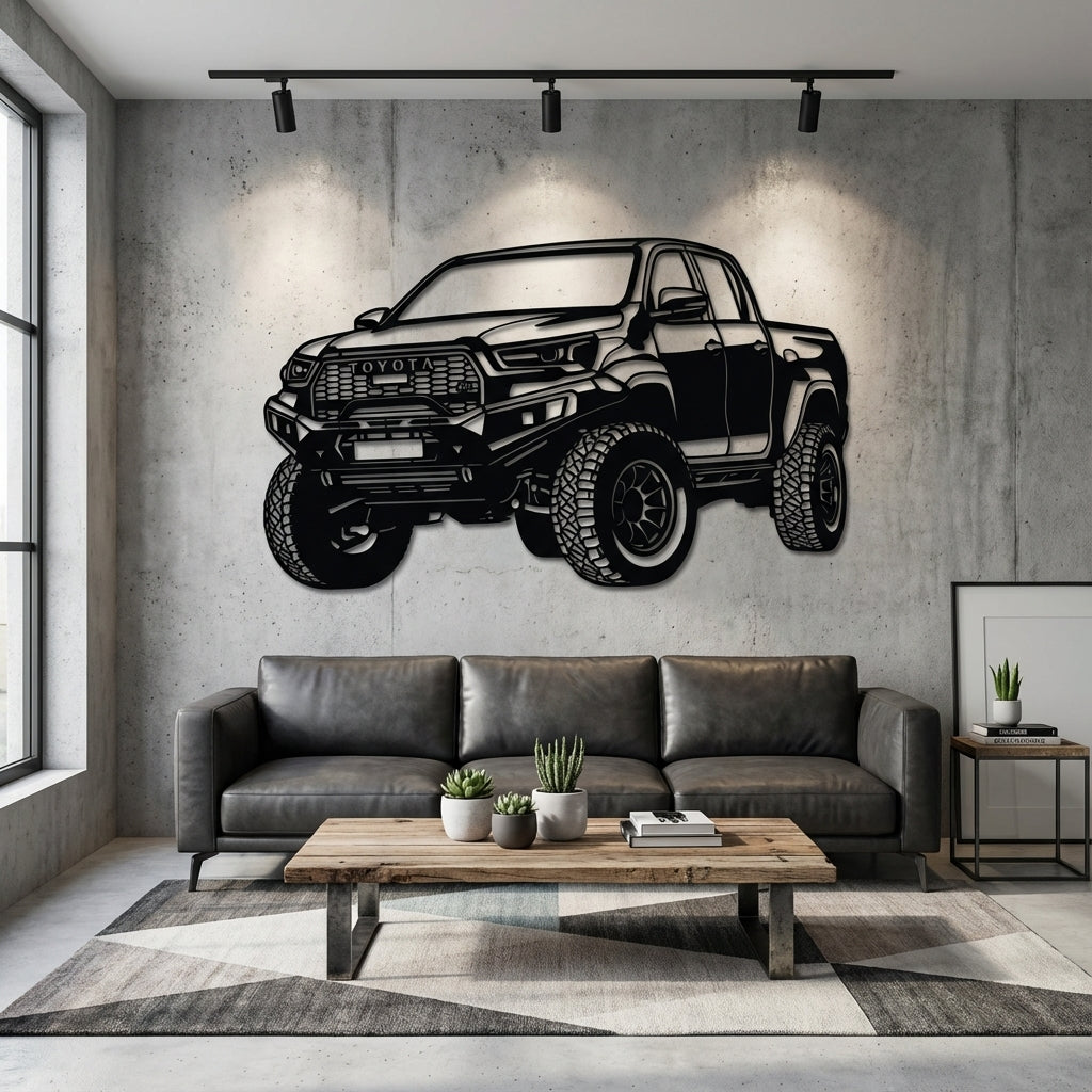 Off-road Hilux Metal Wall Art - Interior Mockup
