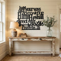 Guided Paths Proverbs 3:6 Metal Wall Art - Interior Mockup