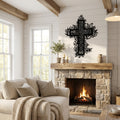 Shepherd's Cross Metal Wall Art - Interior Mockup