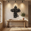 Shepherd's Cross Metal Wall Art - Interior Mockup