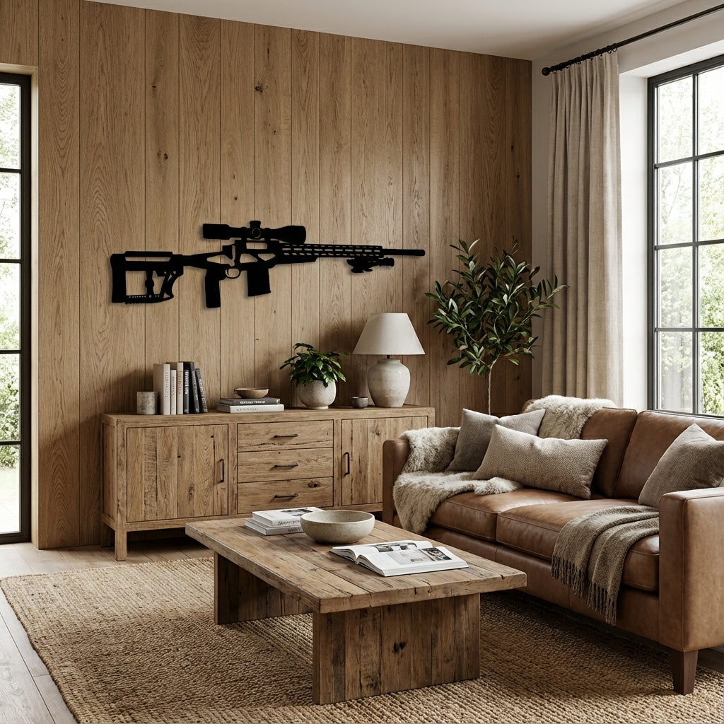 Howa .308 Rifle Metal Wall Art - Interior Mockup