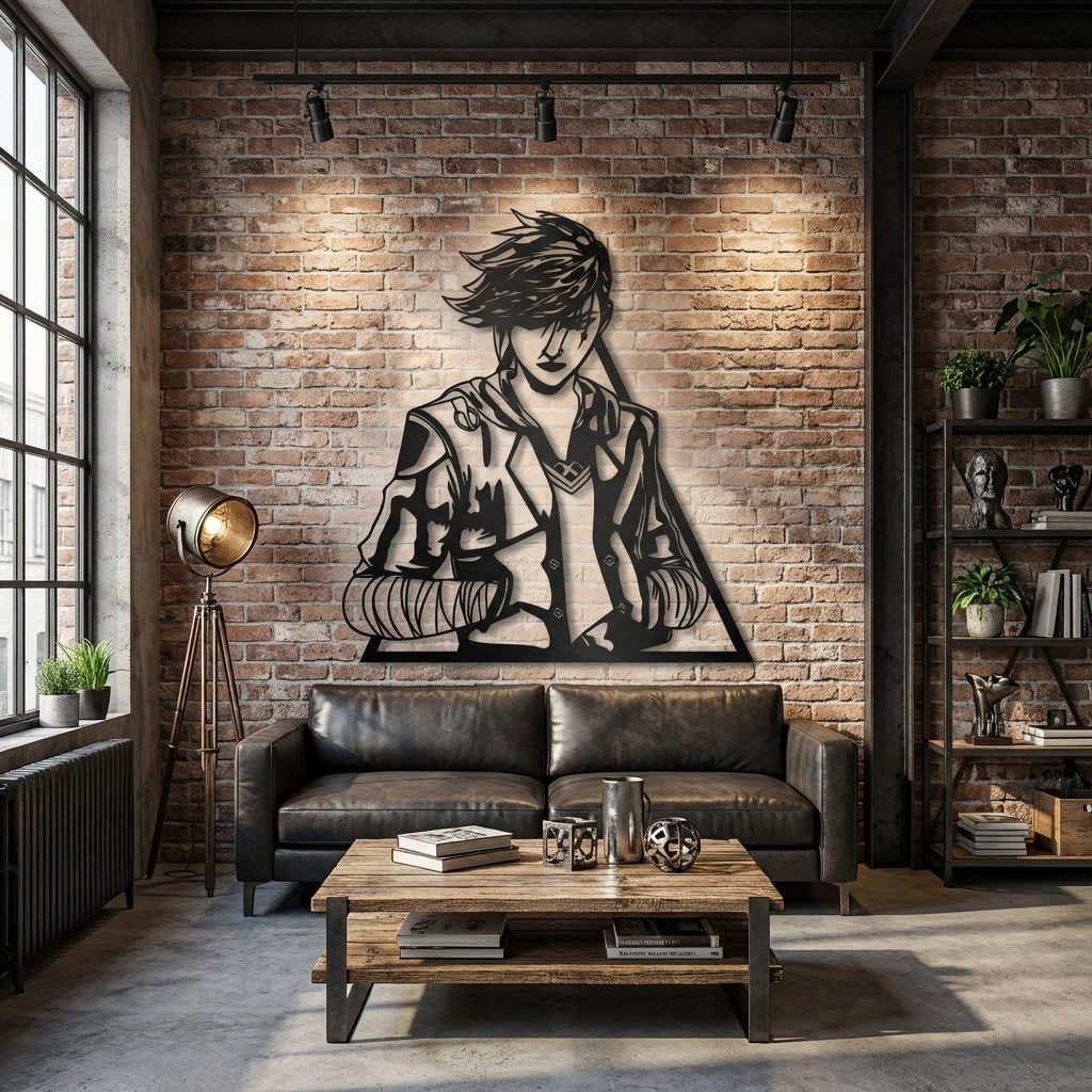 Geometric Rebel Metal Wall Art - Interior Mockup