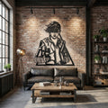 Geometric Rebel Metal Wall Art - Interior Mockup