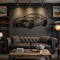 Supra Silhouette Metal Wall Art - Interior Mockup