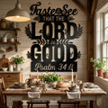 Lord Is Good Metal Wall Art - Interior Mockup
