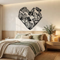 Butterfly Heart Metal Wall Art - Interior Mockup