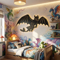 Flying Toothless Metal Wall Art - Interior Mockup