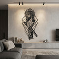 Geometric Jesus Metal Wall Art - Interior Mockup