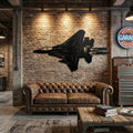F-15 Eagle Metal Wall Art - Interior Mockup