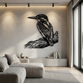 Kingfisher Perch Metal Wall Art - Interior Mockup