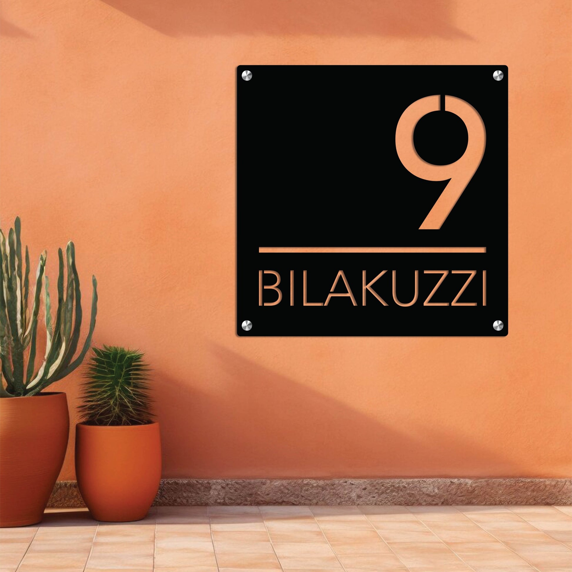 Customizable metal wall art featuring house numbers and address details, crafted from durable, weather-resistant metal with stylish and elegant designs.